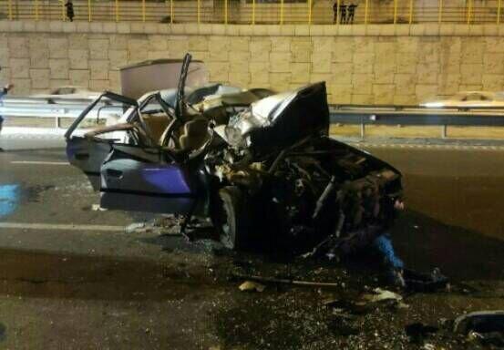 عکس ، تصادف مرگبار یک خاور با خودروی سواری در تهران
